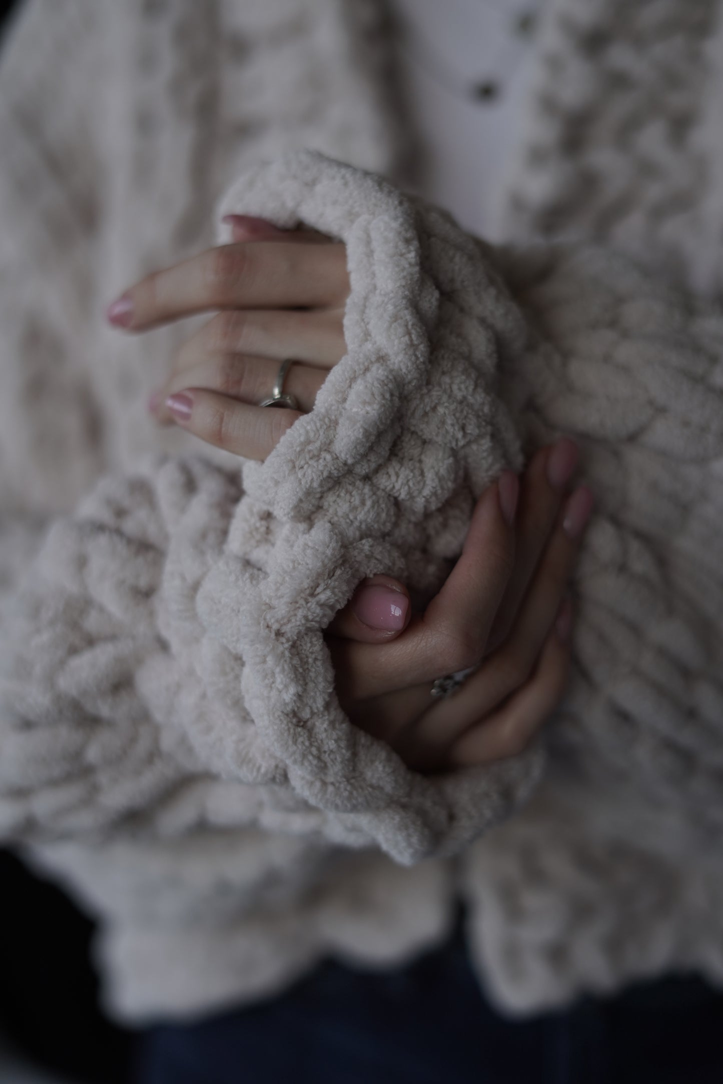 Cream Chunky Knit Cardigan