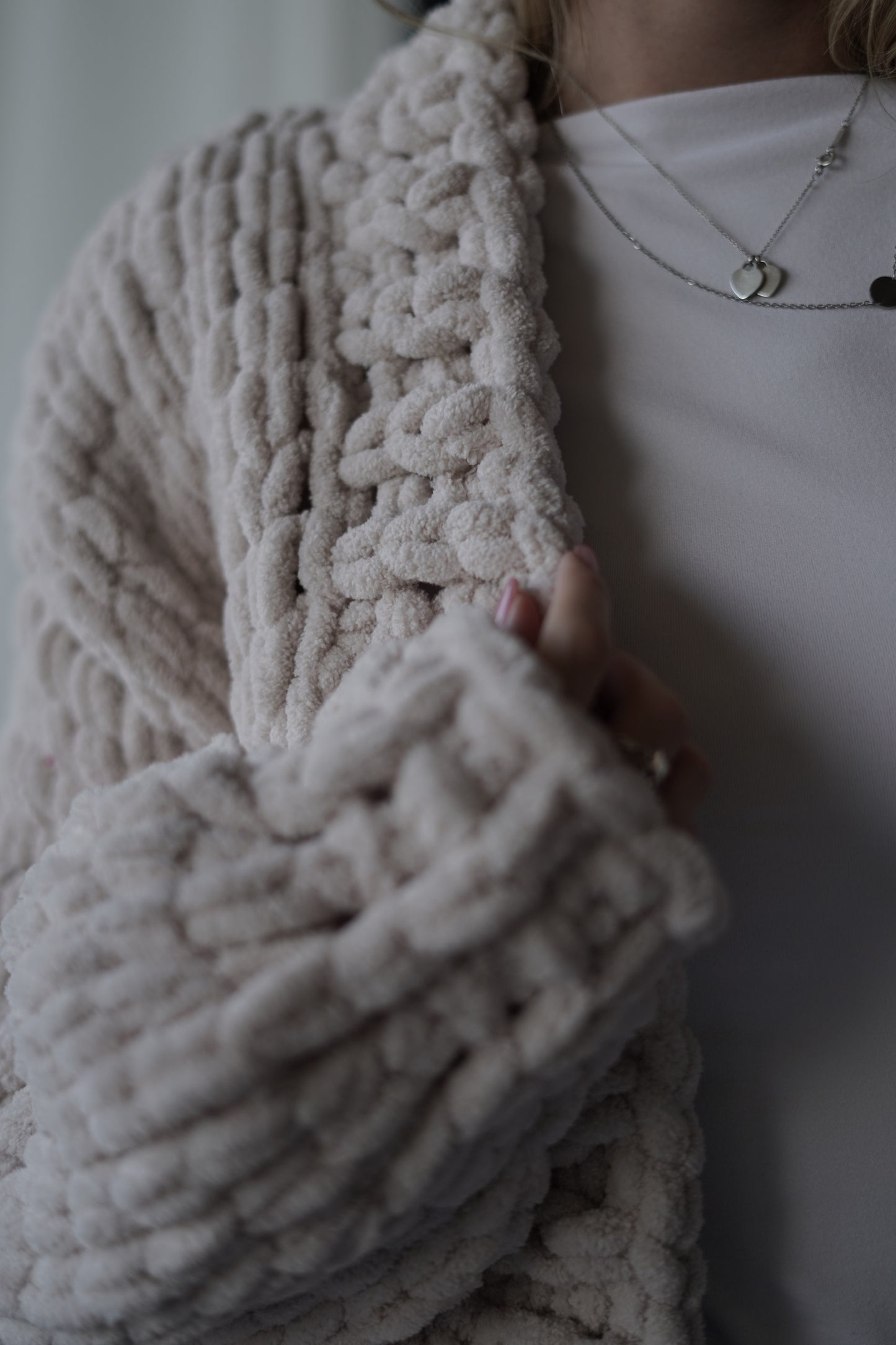 Cream Chunky Knit Cardigan